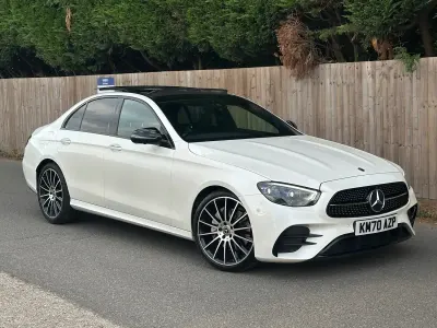 Used Mercedes E220 AMG line 2020 White Sedan