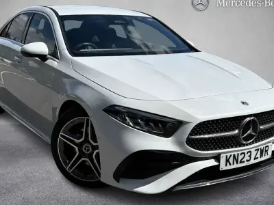 Used Mercedes A180 AMG line 136 HP (100 kW) 2023 White Sedan