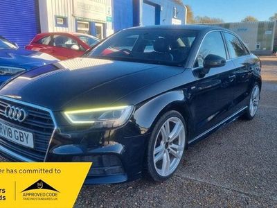 Used Audi A3 S-Line 150 HP (110 kW) 2018 Black Sedan