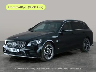Used Mercedes C300e AMG line 320 HP (235 kW) 2021 Black Estate