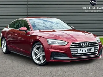 Used Audi A5 S-Line 190 HP (139 kW) 2018 Red Coupe