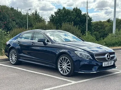 Used Mercedes CLS220 AMG line 177 HP (130 kW) 2015 Blue Coupe