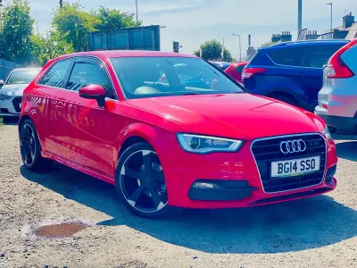 Used Audi A3 S-Line 2014 Red Hatchback