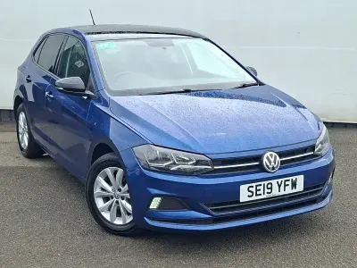 Used VW Polo SE 95 HP (69 kW) 2019 Blue Hatchback