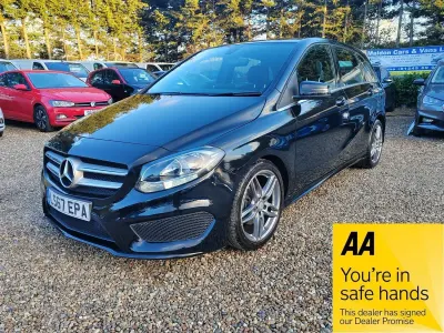 Used Mercedes B180 AMG line 109 HP (80 kW) 2017 Black Hatchback