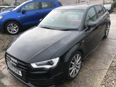 Usado Audi A3 S-Line 150 CV (110 kW) 2015 Negro Utilitario