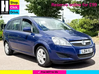 Used Vauxhall Zafira 120 HP (88 kW) 2014 Blue MPV