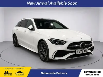 Used Mercedes C300 AMG line 2022 White Estate