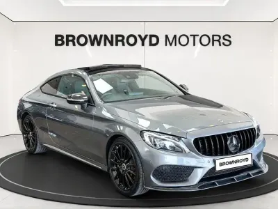 Used Mercedes C220 AMG Line Premium Plus 170 HP (125 kW) 2018 Grey Coupe