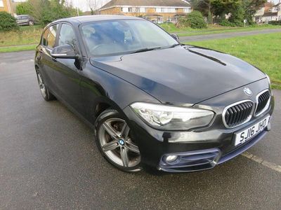 Used BMW 118 Sport Line 2016 Black Hatchback