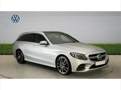 Begagnad Mercedes C43 AMG Premium Plus 385 HK (283 kW) 2020 Silver Kombi