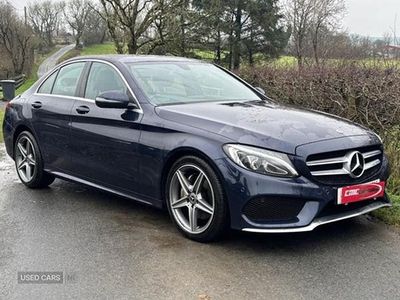 Blue Used 2018 Mercedes C220 AMG line Sedan | £13,490 (Fair price)