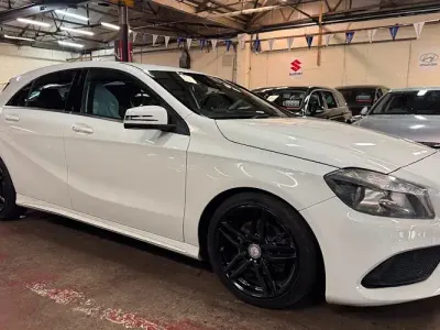 Used Mercedes A200 AMG line 136 HP (100 kW) 2017 White Hatchback