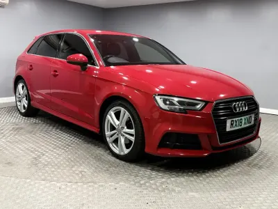 Used Audi A3 S-Line 150 HP (110 kW) 2018 Red Sedan