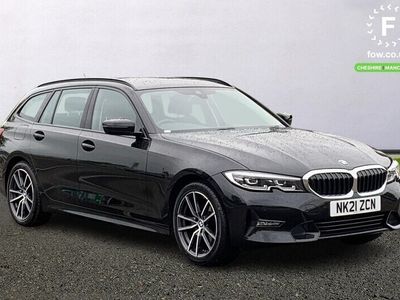 used BMW 320 3 SERIES TOURING i Sport 5dr Step Auto [ Vernasca Leather,Heated steering wheel,Drive performance control ECO PRO, comfort and sport modes,Exterior mirrors - electrically folding with anti-dazzle.Interior rear view electrochromatic mirror with auto