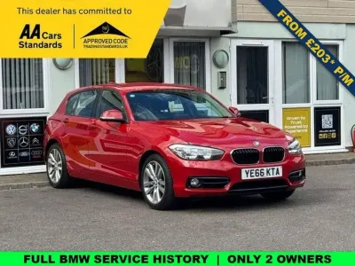 Used BMW 118 Sport Line 136 HP (100 kW) 2016 Red Hatchback
