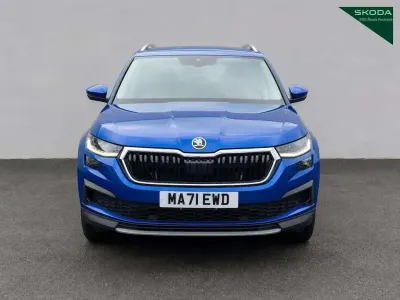 Used Skoda Kodiaq SE L 150 HP (110 kW) 2021 Race blue metallic SUV