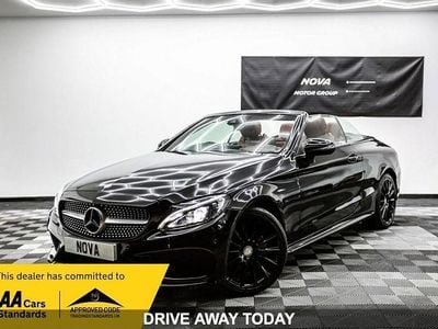Black Used 2016 Mercedes C220 AMG line Cabriolet | £15,300 (Fair price)