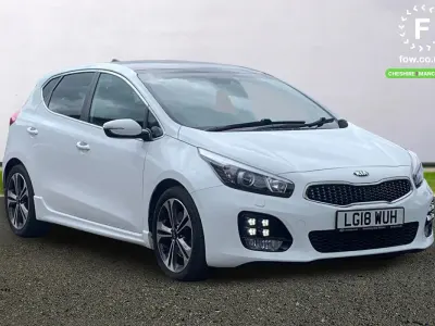 Used Kia Ceed GT-Line S 136 HP (100 kW) 2018 White Hatchback