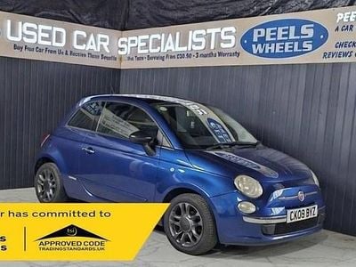 Used Fiat 500 Lounge 69 HP (50 kW) 2009 Blue Cabriolet