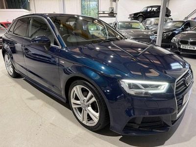 Begagnad Audi A3 S-Line 116 HK (85 kW) 2019 Blå Sedan