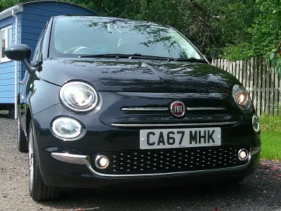 Used Fiat 500 Lounge 69 HP (50 kW) 2017 Black Hatchback