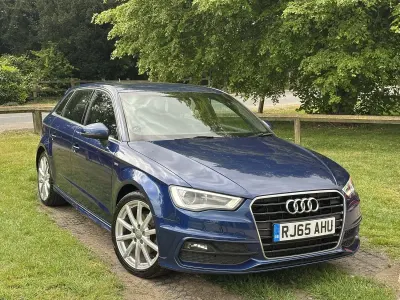 Used Audi A3 S-Line 184 HP (135 kW) 2015 Blue Hatchback
