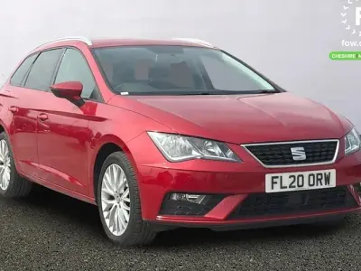 Used Seat Leon Sport 131 HP (96 kW) 2019 Red Estate