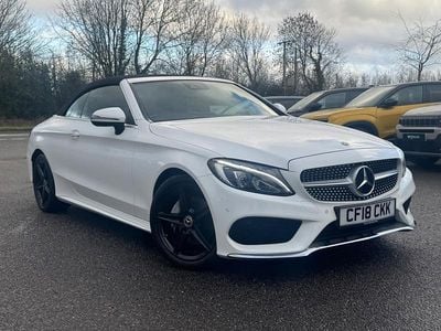 Used Mercedes C200 AMG line 181 HP (133 kW) 2018 White Cabriolet