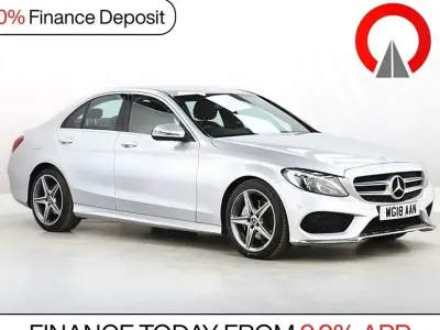 Second-hand Mercedes C220 AMG line 170 CP (125 kW) 2018 Argintiu Berlinǎ