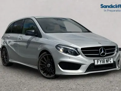 Used Mercedes B180 AMG Line Premium 109 HP (80 kW) 2018 Silver Hatchback