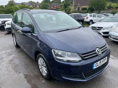 Used VW Sharan SE 140 HP (102 kW) 2015 Blue MPV