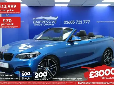 Second-hand BMW 218 M Sport 136 CP (100 kW) 2019 Albastru Cabrio