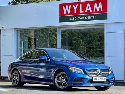 Used Mercedes C200 AMG line 184 HP (135 kW) 2022 Blue Coupe