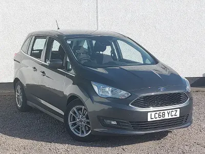 Käytetty Ford Grand C-Max Zetec 100 HP (73 kW) 2018 Harmaa Tila-auto