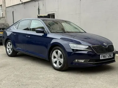 Used Skoda Superb SE L Executive 150 HP (110 kW) 2017 Blue Hatchback