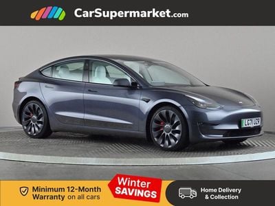 Grey Used 2021 Tesla Model 3 Performance Sedan | £23,697 (A bit pricey)