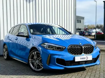 Used BMW M135 Comfort Edition 301 HP (221 kW) 2020 Blue Hatchback