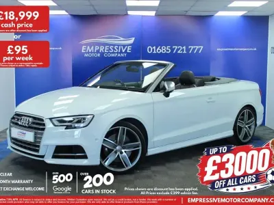 Used Audi S3 Cabriolet Comfort 300 HP (220 kW) 2019 White Cabriolet