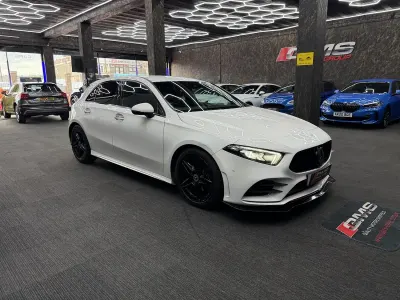 Used Mercedes A200 AMG Line Premium 163 HP (119 kW) 2018 White Hatchback