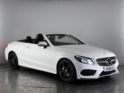 White Used 2018 Mercedes C220 AMG line Cabriolet | £16,150 (Good price)