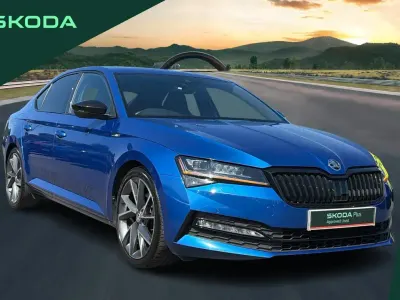 Used Skoda Superb SportlinePlus 190 HP (139 kW) 2021 Blue Hatchback