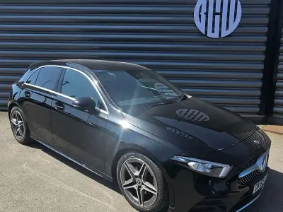 Used Mercedes A200 AMG line 163 HP (119 kW) 2019 Black Hatchback