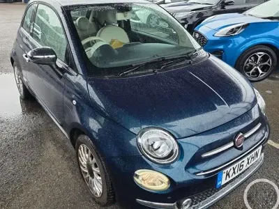 Used Fiat 500 Lounge 69 HP (50 kW) 2016 Blue Hatchback
