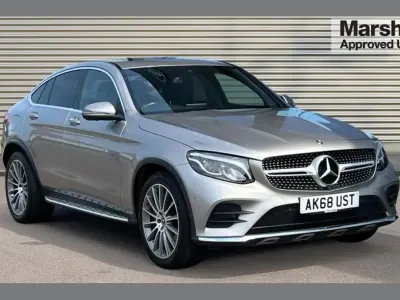 Used Mercedes GLC250 AMG Line Premium 211 HP (155 kW) 2018 Silver Coupe