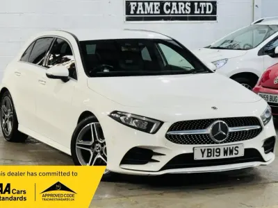 Used Mercedes A200 AMG line 150 HP (110 kW) 2019 White Hatchback