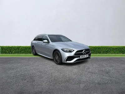 Used Mercedes C300e AMG Line Premium Plus 2025 Silver Estate