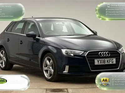Used Audi A3 Sportback Sport 150 HP (110 kW) 2018 Blue Hatchback