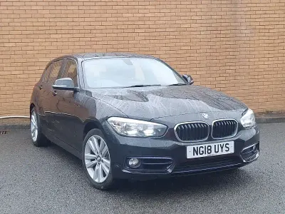 Used BMW 118 Sport Line 136 HP (100 kW) 2018 Black Hatchback