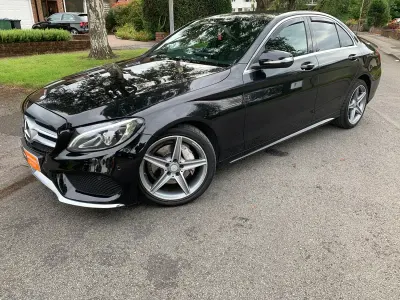 Used Mercedes C220 AMG line 170 HP (125 kW) 2015 Black Sedan